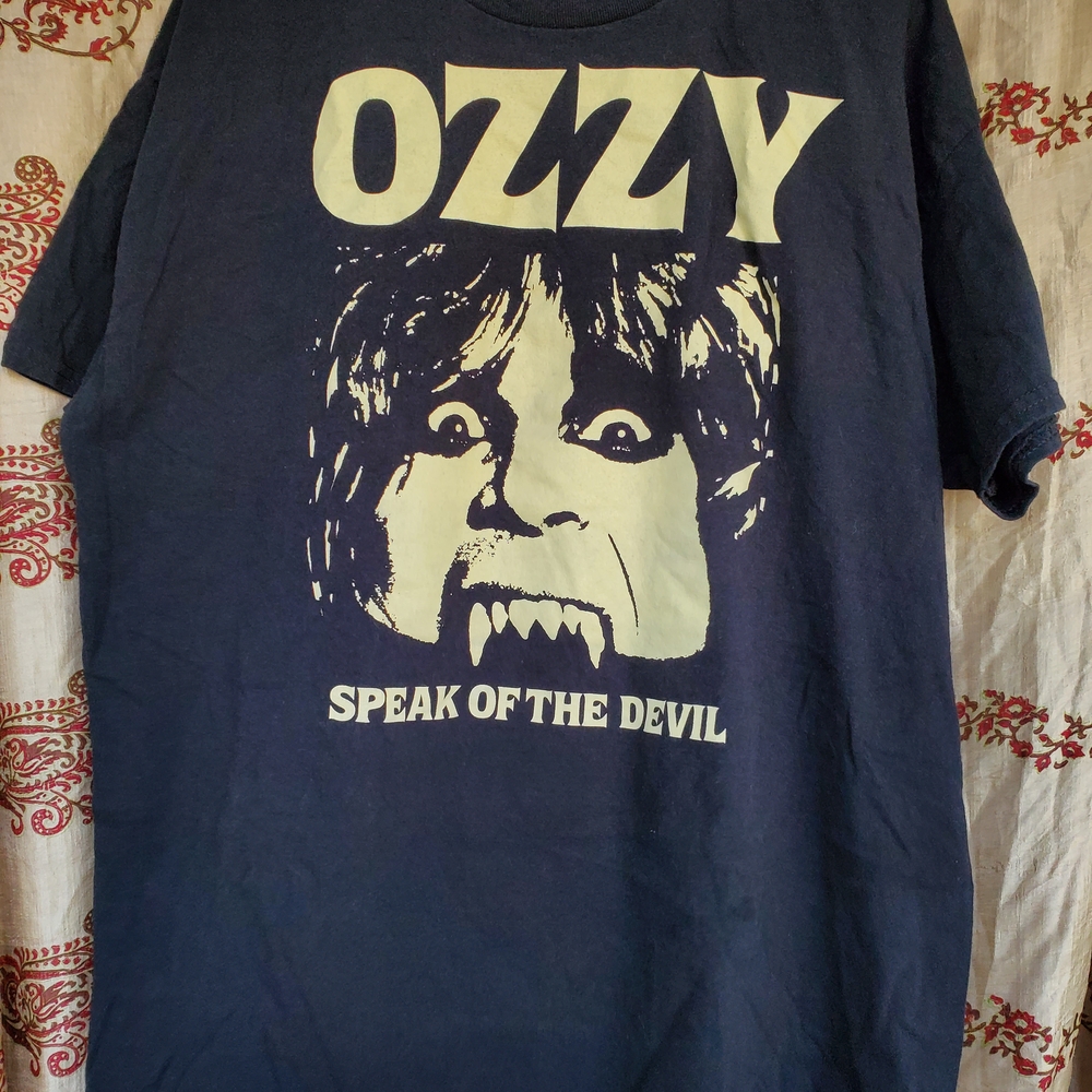 Ozzy Osbourne Speak Of The Devil Black Graphic T-Shirt Size XL